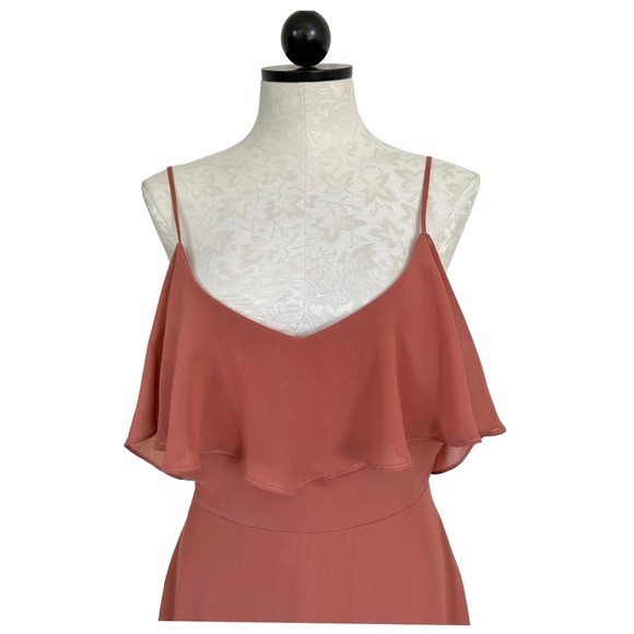 Birdy Grey Jane Convertable Bridesmaids Dress Chiffon in Terracotta Size Medium - Picture 5 of 16